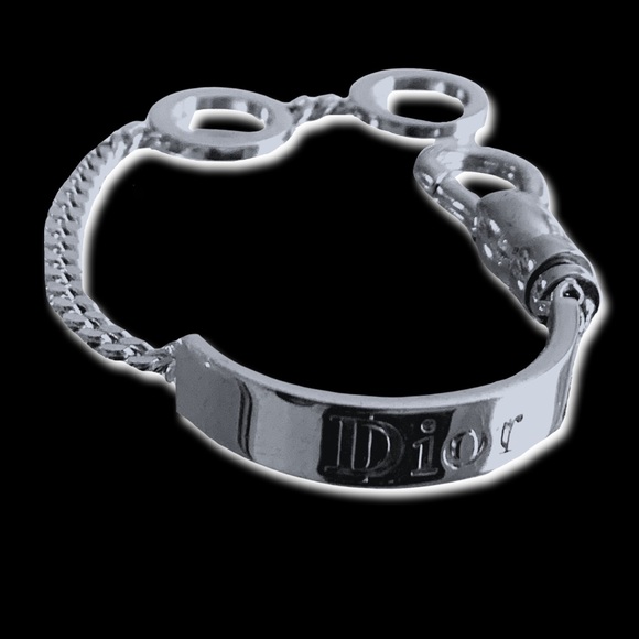 Dior 2000’s Vintage Hard Core Gambler Logo ID Curb Link Bracelet - Picture 8 of 16